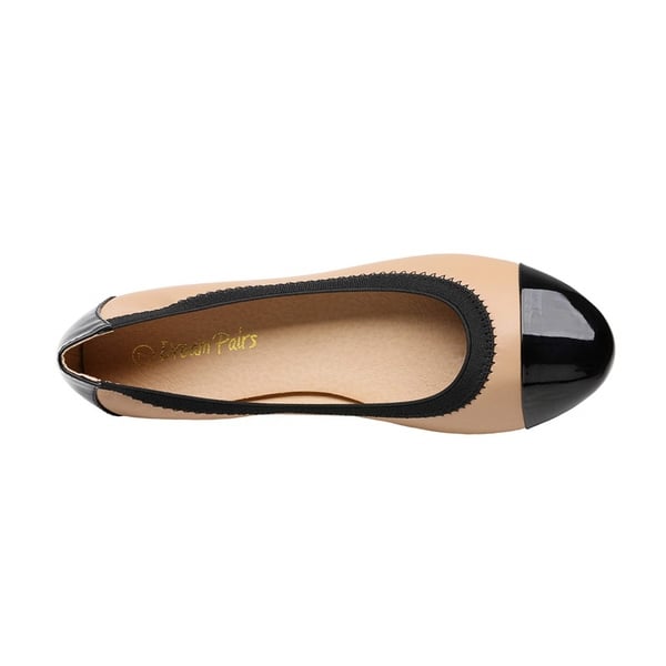 Nude and black flats hot sale